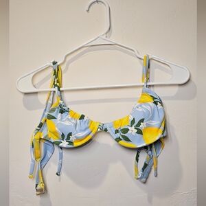 Floral Yellow and Blue Women's Top